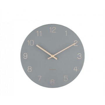 Nástenné hodiny Karlsson KA5788GY Charm Engraved Numbers, 30 cm Nástenné hodiny Karlsson KA5788GY Charm Engraved Numbers, 30 cm